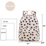 Bluboon Girls Mini Backpack Womens Small Backpack Purse Teens Cute Casual School Bookbag(Beige floral)