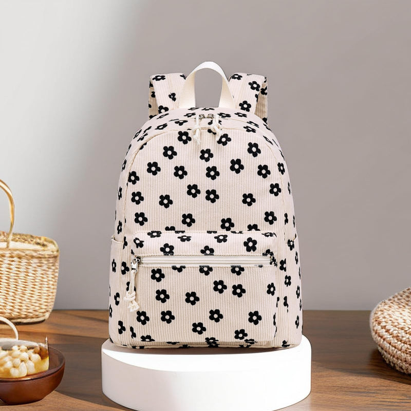 Bluboon Girls Mini Backpack Womens Small Backpack Purse Teens Cute Casual School Bookbag(Beige floral)