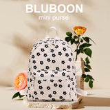 Bluboon Girls Mini Backpack Womens Small Backpack Purse Teens Cute Casual School Bookbag(Beige floral)