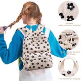 Bluboon Girls Mini Backpack Womens Small Backpack Purse Teens Cute Casual School Bookbag(Beige floral)