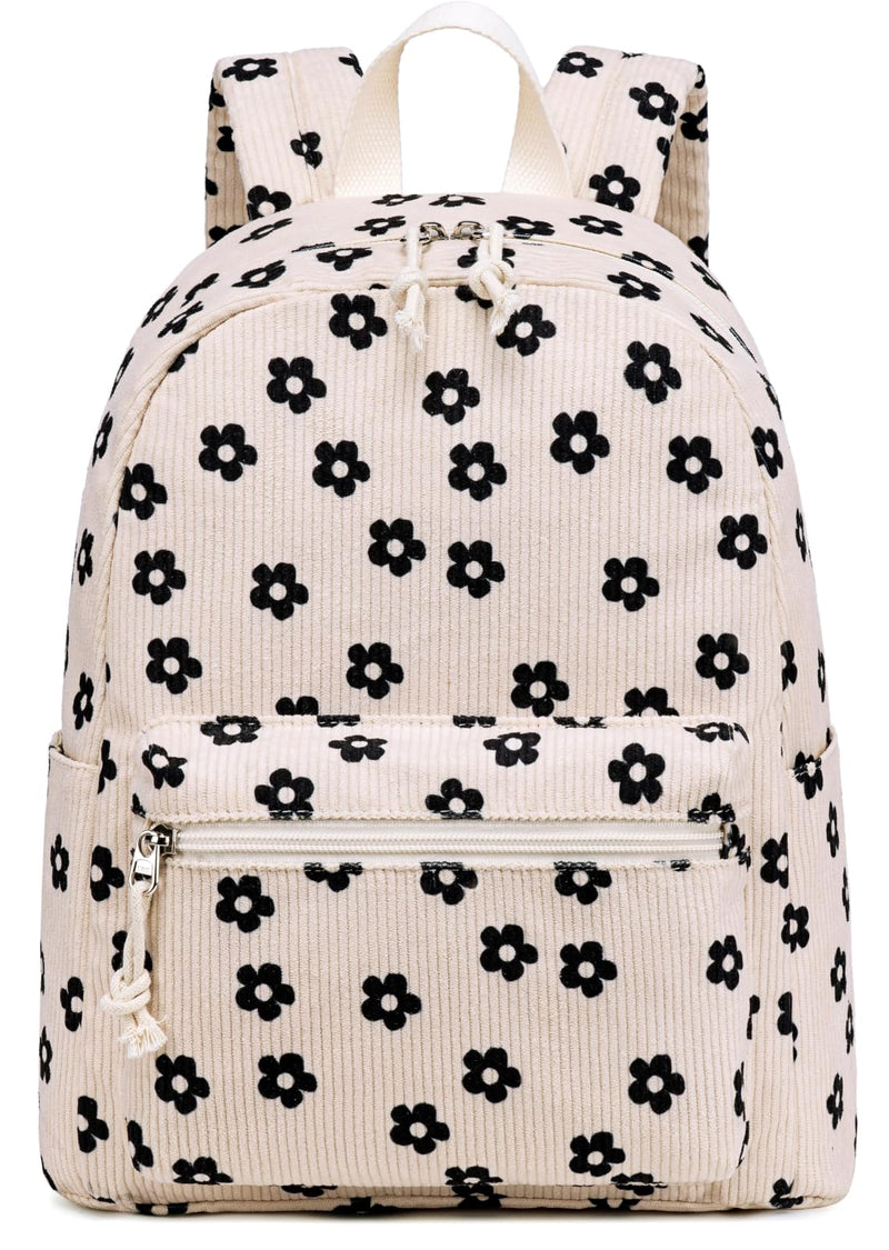 Bluboon Girls Mini Backpack Womens Small Backpack Purse Teens Cute Casual School Bookbag(Beige floral)