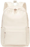 Bluboon School Backpack for Teen Girls Women Laptop Backpack College Bookbags Middle School Travel Work Commuter Back Pack(Solid Beige)