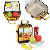 Bluboon Toddler Backpack Boy Girls Preschool School Bus Bookbag Kindergarten 3D Daycare Bags Lunch Box Medium Yellow Red