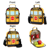 Bluboon Toddler Backpack Boy Girls Preschool School Bus Bookbag Kindergarten 3D Daycare Bags Lunch Box Medium Yellow Red