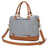 Bluboon Travel Tote Bags with Zipper Ladies Canvas Bag Weekender Overnight Bag for Women Carry on Duffel Bag Trolley Sleeve