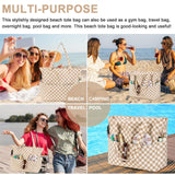 Bluboon Waterproof Beach Tote Pool Bags for Women Ladies Extra Large Gym Tote Carry On Bag With Wet Compartment for Weekender Travel