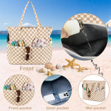 Bluboon Waterproof Beach Tote Pool Bags for Women Ladies Extra Large Gym Tote Carry On Bag With Wet Compartment for Weekender Travel