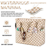 Bluboon Waterproof Beach Tote Pool Bags for Women Ladies Extra Large Gym Tote Carry On Bag With Wet Compartment for Weekender Travel