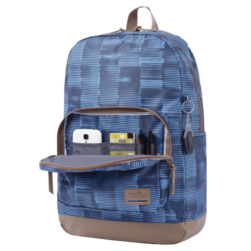 Blue and Checkered Urban Backpack - Tocax