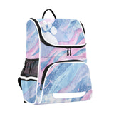 Blue Tigerstripe Pawprint Specks Waves Kids Toddler Backpack for Boys & Girls 1 PC School Travel Simple Modern Backpack for Teens Men Women Schoolbag Bookbags for Elementary Middle Preschool