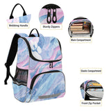 Blue Tigerstripe Pawprint Specks Waves Kids Toddler Backpack for Boys & Girls 1 PC School Travel Simple Modern Backpack for Teens Men Women Schoolbag Bookbags for Elementary Middle Preschool