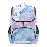 Blue Tigerstripe Pawprint Specks Waves Kids Toddler Backpack for Boys & Girls 1 PC School Travel Simple Modern Backpack for Teens Men Women Schoolbag Bookbags for Elementary Middle Preschool