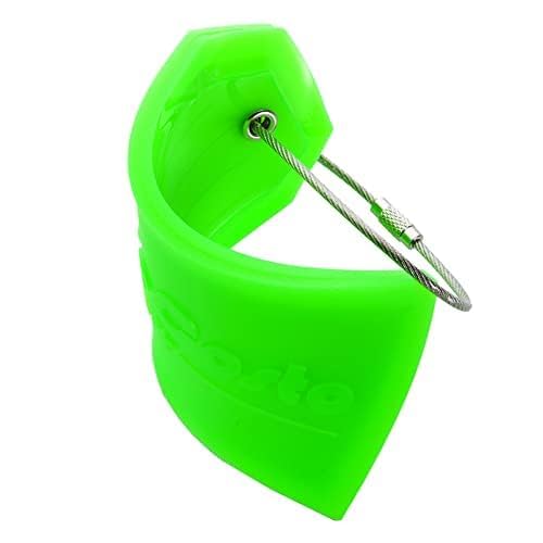 BlueCosto - Luggage tags - large, green, 5 pieces - PVC luggage tags with privacy screen and stainless steel wire loops - personalized luggage identification for travel - name labels for backpacks