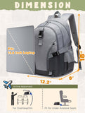 BLUEFAIRY High School Backpack for Girls Boys Middle School Bookbag for Kids Back to School Bag for College with Large Compartment Casual Daypack Mochilas para Niñas Adolescentes 18" Ash Grey