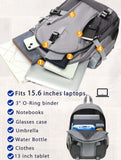BLUEFAIRY High School Backpack for Girls Boys Middle School Bookbag for Kids Back to School Bag for College with Large Compartment Casual Daypack Mochilas para Niñas Adolescentes 18" Ash Grey