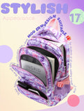 BLUEFAIRY Kids Backpack for Girls Elementary Primary Middle School Bag for Aged 8 - 10 for Teens Childs Bookbag Back to School Bag Mochilas Escolares para Niñas de 7 8 9 10 Tie - dye Purple