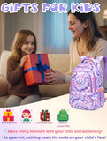 BLUEFAIRY Kids Backpack for Girls Elementary Primary Middle School Bag for Aged 8 - 10 for Teens Childs Bookbag Back to School Bag Mochilas Escolares para Niñas de 7 8 9 10 Tie - dye Purple