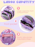 BLUEFAIRY Kids Backpack for Girls Elementary Primary Middle School Bag for Aged 8 - 10 for Teens Childs Bookbag Back to School Bag Mochilas Escolares para Niñas de 7 8 9 10 Tie - dye Purple
