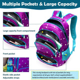 BLUEFAIRY Kids Backpack for Girls Primary Elementary School Bag Bookbag for Childs Book Bag Mochilas Escolares para Niñas de 4 - 6 Back to School Cute Gifts 17" Heart Print/Purple