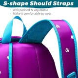 BLUEFAIRY Kids Backpack for Girls Primary Elementary School Bag Bookbag for Childs Book Bag Mochilas Escolares para Niñas de 4 - 6 Back to School Cute Gifts 17" Heart Print/Purple