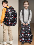 BLUEFAIRY Kids Backpacks for Boys Girls Ages 6-8 8-10 10-12 Elementary Middle School Backpack 17 Inch Back to School Bookbag with Laptop Compartment Mochilas Escolares para Niños Niñas (Coal Black)