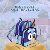 BLUEY Backpack for Girls & Boys for Kindergarten & Elementary School, 12 Inch, Plush with 3D Ears & Appliques, Adjustable Straps & Padded Back, Lightweight Travel Bag for Kids