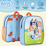 Bluey Mini Backpack for Kids Toddlers, Small Bag 11.5x9 in with Adjustable Straps for Travel Picnic Vacation Gifts for Kids (Multi)