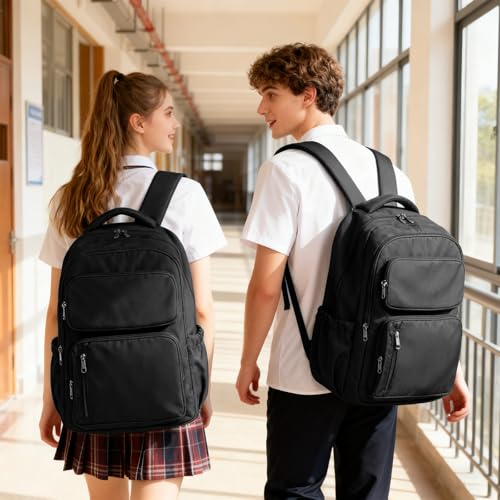 bluterm School Backpack for Women Men Lighweght Middle School Bookbag Casual Daypack Classic Collge High School Backpack Waterproof Travel Daypack