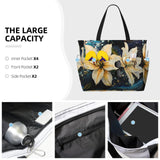 BLWSLC Pure lily blooms Printed large capacity shoulder bag, beach travel bag, suitable for vacations, camping, and everyday use.