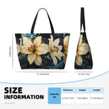 BLWSLC Pure lily blooms Printed large capacity shoulder bag, beach travel bag, suitable for vacations, camping, and everyday use.