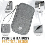 BOACAY Travel Document Organizer with RFID, Family Passport Holder, Wallet for Women & Men, Portable & Waterproof Case for Cards, Boarding Pass, Money