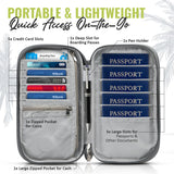 BOACAY Travel Document Organizer with RFID, Family Passport Holder, Wallet for Women & Men, Portable & Waterproof Case for Cards, Boarding Pass, Money