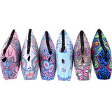 Boao 8 Pieces Cosmetic Bag Makeup Bag Waterproof Travel Toiletry Pouch Bag with Mandala Flowers Design, 8 Styles (Round Mandala Flowers)
