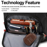 Boavan Laptop Backpack for men, 15.6 inch Laptop Bag with USB Port, Waterproof Travel Work Backpack Purse, Anti - Theft Teacher Nurse Doctor Casual Bookbags Office Business backpack，Black