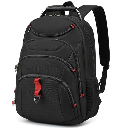 Boavan Laptop Backpack for men, 15.6 inch Laptop Bag with USB Port, Waterproof Travel Work Backpack Purse, Anti - Theft Teacher Nurse Doctor Casual Bookbags Office Business backpack，Black