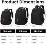Boavan Laptop Backpack for men, 15.6 inch Laptop Bag with USB Port, Waterproof Travel Work Backpack Purse, Anti - Theft Teacher Nurse Doctor Casual Bookbags Office Business backpack，Black