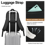 Boavan Laptop Backpack for men, 17.3 inch Laptop Bag with USB Port, Waterproof Travel Work Backpack Purse, Anti - Theft Teacher Nurse Doctor Casual Bookbags Office Business backpack，Black&Orange