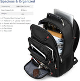 Boavan Laptop Backpack for men, 17.3 inch Laptop Bag with USB Port, Waterproof Travel Work Backpack Purse, Anti - Theft Teacher Nurse Doctor Casual Bookbags Office Business backpack ，Black