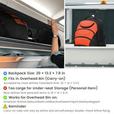 Boavan Rolling Backpack,17 inch Water Resistant Wheeled Backpack,Carry on Luggage Business Bag, Overnight College Computer bag Trolley Suitcase for Men Women Adults to Travel，Black&Orange