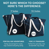 Bodysurf Beach Bags Waterproof Sandproof, Foldable & Packable Tote with Zipper for Travel, Vacation, Cruise, Boat, Swim - Oversized, Durable Ripstop Nylon Material for Family Use - XL, 17 x 25 x 10 in