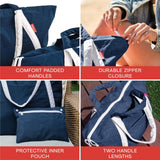 Bodysurf Beach Bags Waterproof Sandproof, Foldable & Packable Tote with Zipper for Travel, Vacation, Cruise, Boat, Swim - Oversized, Durable Ripstop Nylon Material for Family Use - XL, 17 x 25 x 10 in