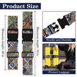 Boho Luggage Straps for Suitcases TSA Approved, Luggage Identifiers for Suitcase, Adjustable Suitcase Strap for Baggage Security with Cute Patten, Travel Necessary Accessories (2Pack)