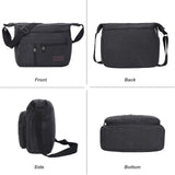 BOMKEE Canvas Messenger Bag, Satchel Bag Vintage Canvas Shoulder Bags Crossbody Laptop Side Bag for Work and Travel