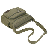BOMKEE Canvas Messenger Bag, Satchel Bag Vintage Canvas Shoulder Bags Crossbody Laptop Side Bag for Work and Travel