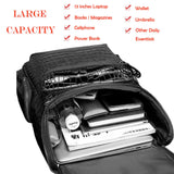 boshiho Real Leather Laptop Backpack Fashion Travel Bag Daypack for Men, Crocodile Pattern (L)