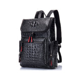 boshiho Real Leather Laptop Backpack Fashion Travel Bag Daypack for Men, Crocodile Pattern (S)