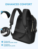 BOSTANTEN 15.6 Inch Laptop Backpack for Women - College Teacher Computer Bag Travel Backpack Purse Brown＆Black