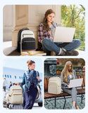 BOSTANTEN 15.6 Inch Laptop Backpack for Women - College Teacher Computer Bag Travel Backpack Purse Brown＆Black