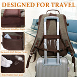 BOVIP Travel Backpack for Men, Carry On Backpack, Flight Approved Personal Item, 18.4 inch Laptop Backpack, Light Green