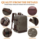 BOVIP Travel Backpack for Men, Carry On Backpack, Flight Approved Personal Item, 18.4 inch Laptop Backpack, Light Green